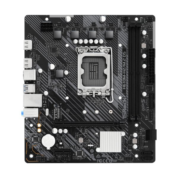 ASRock H610M-H2/M.2 D5 Intel H610 1700 Micro ATX 2 DDR5 2 HDMI GB LAN PCIe4 1x M.2