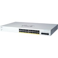 Cisco CBS220-24P-4G - Managed - L2 - Gigabit Ethernet (10/100/1000) - Power over Ethernet (PoE) - Rack-Einbau - 1U