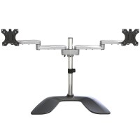 StarTech.com Monitorhalterung für zwei Monitore - Ergonomisches Monitorstand für VESA Bildschirme bis zu 32" und 8 kg - Freistehende gelenkige Bildschirmhalterung - Höhenverstellbar - Silber - Freistehend - 16 kg - 81,3 cm (32") - 100 x 100 mm - Höhenvers