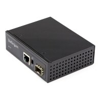 StarTech.com PoE + Industrial Media Converter 60W - Medienkonverter LWL Kupfer - Singlemod