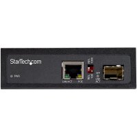StarTech.com PoE + Industrial Media Converter 60W - Medienkonverter LWL Kupfer - Singlemode-/Multimode Glasfaser auf Kupfer Gigabit Ethernet - Mini/Kompaktgröße - IP-30/ -40°C bis 75°C - 1000 Mbit/s - IEEE 802.3 - IEEE 802.3u - IEEE 802.3z - Voll