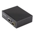 StarTech.com PoE + Industrial Media Converter 60W - Medienkonverter LWL Kupfer - Singlemode-/Multimode Glasfaser auf Kupfer Gigabit Ethernet - Mini/Kompaktgröße - IP-30/ -40°C bis 75°C - 1000 Mbit/s - IEEE 802.3 - IEEE 802.3u - IEEE 802.3z - Voll