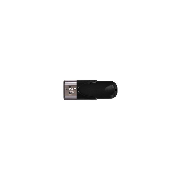 PNY Attaché 4 2.0 16GB - 16 GB - USB Typ-A - 2.0 - 25 MB/s - Kappe - Schwarz