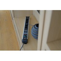 Brennenstuhl 1391010610 Steckdosenleiste mit Schalter Silber-Schwarz Schutzkontakt 1 St.