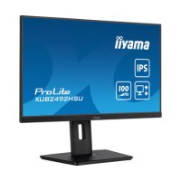Iiyama 23.8" (60.5 cm) Monitor mit IPS-Panel-Technologie - 100Hz Bildwiederholfrequenz und einem höhenverstellbarem Standfuß - 60,5 cm (23.8") - 1920 x 1080 Pixel - Full HD - LED - 0,4 ms - Schwarz