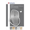 Verbatim Drahtlose Maus mit blauer LED und 8 Tasten - Blue LED - RF Wireless - 1600 DPI - Schwarz - Grau