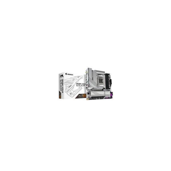 Gigabyte B650M AORUS ELITE AX ICE Mainboard - AMD Ryzen 9000er-Serie - 12+2+2 Phasen VRM - bis zu 8000 MHz DDR5 (OC) - 1xPCIe 5.0 + 1xPCIe 4.0 M.2 - 2,5 GbE LAN - WIFI 6E - USB 3.2 Gen 2x2 - AMD - Sockel AM5 - AMD Ryzen 7000 Series - AMD Ryzen 8000 Series