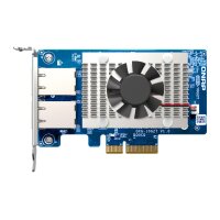 QNAP QXG-10G2T - Eingebaut - Kabelgebunden - PCI Express - Ethernet - 10000 Mbit/s - Grün