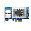 QNAP QXG-10G2T - Eingebaut - Kabelgebunden - PCI Express - Ethernet - 10000 Mbit/s - Grün
