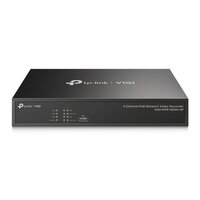 TP-LINK VIGI 4 Channel PoE Netzwerk-Video-Recorder - 4 Kanäle - 3840 x 2160 Pixel - 720p - 1080p - 2160p - 3840x2160,1920x1080 - 1680x1050 - 1440x900 - 1280x1024 - 1024x768 - 1280x720 - 1280x720@60fps - 1920x1080@60fps - 3840x2160@30fps - H.264 - H.264+ -