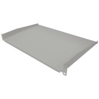 Intellinet 19" Fachboden zur Frontmontage - 1 HE - Montage an den beiden vorderen Profilschienen - 350 mm Tiefe - nicht perforiert - grau - Regalboden - Grau - Stahl - 25 kg - 1U - 48,3 cm (19 Zoll)