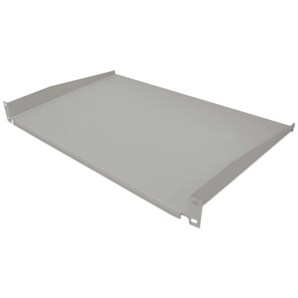 Intellinet 19" Fachboden zur Frontmontage - 1 HE - Montage an den beiden vorderen Profilschienen - 350 mm Tiefe - nicht perforiert - grau - Regalboden - Stahl - Grau - 1,9 kg