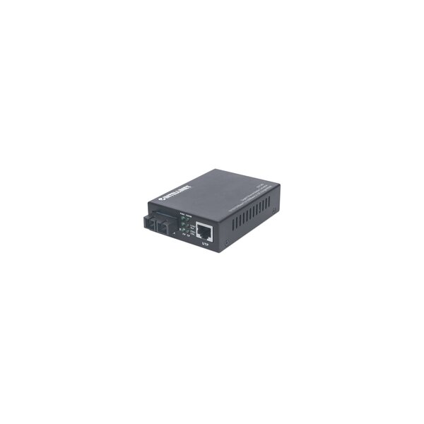 Intellinet Gigabit Ethernet Singlemode Medienkonverter - 10/100/1000Base-T auf 1000Base-LX (SC) Single Mode - 20 km - 1000 Mbit/s - 1000Base-T - 1000Base-LX - IEEE 802.3 - IEEE 802.3ab - IEEE 802.3u - IEEE 802.3z - Gigabit Ethernet - 10,100,1000 Mbit/s