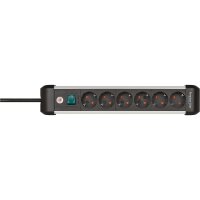 Brennenstuhl 1391030600 Steckdosenleiste mit Schalter Silber-Schwarz Schutzkontakt 1 St.