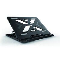 Conceptronic ERGO Laptop Cooling Stand - Notebook-Ständer - Schwarz - 39,6 cm (15.6 Zoll) - 50 kg - 258 mm - 302 mm