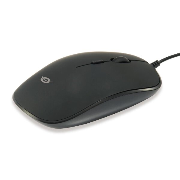 Conceptronic REGAS Optische Tischmaus - Beidhändig - Optisch - USB Typ-A - 1200 DPI - Schwarz
