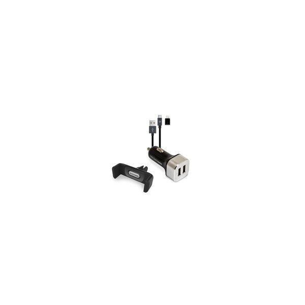 RealPower 168182 - Auto - Zigarettenanzünder - 1 m - Schwarz - Silber