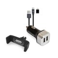 RealPower 168182 - Auto - Zigarettenanzünder - 1 m - Schwarz - Silber