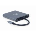 Gembird A-CM-COMBO6-01 - USB 3.2 Gen 1 (3.1 Gen 1) Type-C - 60 W - Grau - MicroSD (TransFlash) - SD - 3.5mm - HDMI - USB 3.2 Gen 1 (3.1 Gen 1) Type-A - USB Typ-C - VGA - Metall