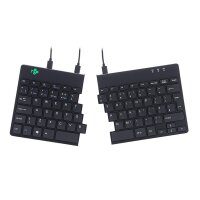 R-Go Split R-Go Break Ergonomische Tastatur - QWERTY (UK) - schwarz - kabelgebunden - Mini - Kabelgebunden - USB - QWERTY - Schwarz