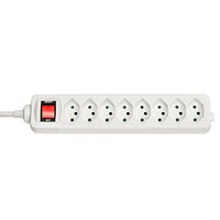 Lindy 73169 Innenraum 8AC outlet(s) Weiß Verlängerungskabel