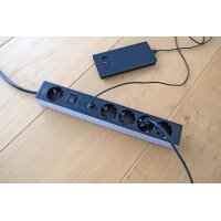 Brennenstuhl 1159780615 - 1,5 m - 5 AC-Ausgänge - Indoor - Abgewinkelt - IP20 - Schwarz - Grau