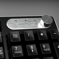 Cian Technology GmbH Inca IWS-549U - Volle Größe (100%) - Verkabelt & Kabellos - RF kabellos + USB - QWERTY - Schwarz - Maus enthalten
