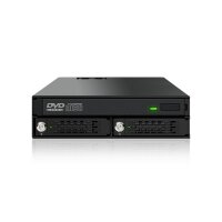 Icy Dock MB994IKO-3SB - Schwarz - Aluminium - Metall - 15 mm - 1 Lüfter - 4 cm - 12 Gbit/s