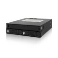Icy Dock MB994IKO-3SB - Schwarz - Aluminium - Metall - 15 mm - 1 Lüfter - 4 cm - 12 Gbit/s