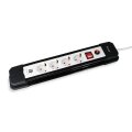Equip 4fach Verteiler mit Schalter und 2fach USB-Lader - Mehrfachsteckdose Schuko - 1,5 m - Drinnen - Typ F - Type F (CEE 7/4) - 1,5 mm² - Kunststoff