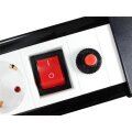 Equip 4fach Verteiler mit Schalter und 2fach USB-Lader - Mehrfachsteckdose Schuko - 1,5 m - Drinnen - Typ F - Type F (CEE 7/4) - 1,5 mm² - Kunststoff