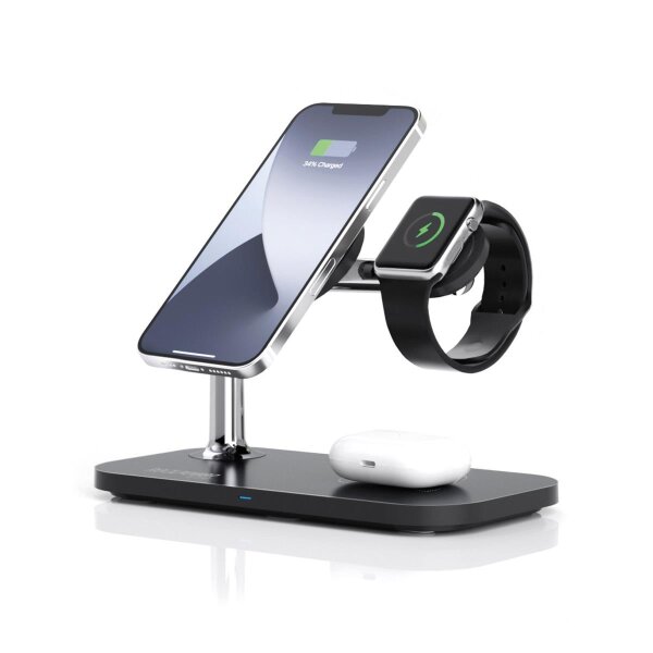 RealPower ChargeAIR Mag - Drinnen - USB - Kabelloses Aufladen - Schwarz