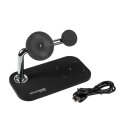 RealPower ChargeAIR Mag - Drinnen - USB - Kabelloses Aufladen - Schwarz