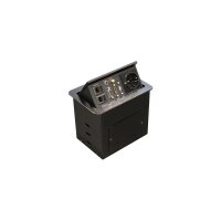 Equip Multifunktionale Tischeinbausteckdose - 1xCEE 7/4, - Schwarz - 59 mm - 153 mm - 42 mm - 2,2 kg - 92 mm