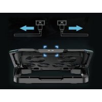 Conceptronic THYIA ERGO Gaming-Notebook Kühlständer mit 6 Lüftern - 43,2 cm (17 Zoll) - 6 Stück(e) - Tasten - Grau - Blau - Grün - Rot - China