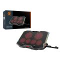 Conceptronic THYIA ERGO Gaming-Notebook Kühlständer mit 6 Lüftern - 43,2 cm (17 Zoll) - 6 Stück(e) - Tasten - Grau - Blau - Grün - Rot - China