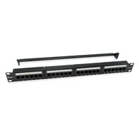 Equip 135426 - Cat6 - 22/26 - Schwarz - ABS Synthetik - Stahl - Rackeinbau - 1U