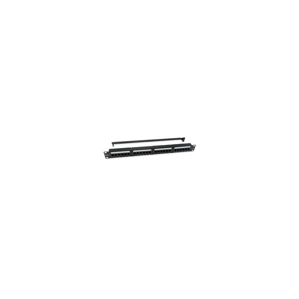 Equip 24-Port Cat.6 Ungeschirmtes Patch Panel - Schwarz - Cat6 - 22/26 - Schwarz - ABS Synthetik - Stahl - Rackeinbau - 1U