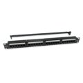 Equip 24-Port Cat.6 Ungeschirmtes Patch Panel - Schwarz - Cat6 - 22/26 - Schwarz - ABS Synthetik - Stahl - Rackeinbau - 1U