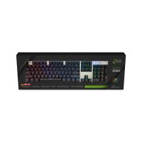 MEDIARANGE MRGS101 - Volle Größe (100%) - USB - Mechanischer Switch - QWERTZ - RGB-LED - Schwarz - Silber