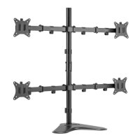 Equip 17"-32" Vierfach-Monitor/LCD-Tischfußhalterung - Freistehend - 36 kg - 43,2 cm (17") - 81,3 cm (32") - 100 x 100 mm - Schwarz