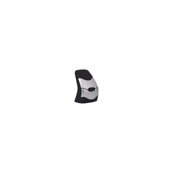 Bakker DXT Precision Mouse Wireless - Beidhändig - Vertikale Ausführung - Laser - RF Wireless + Bluetooth - 2000 DPI - Schwarz - Grau