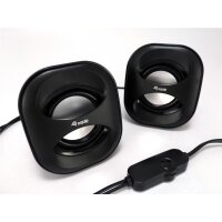 Equip Mini-USB-Lautsprecher - 2.0 Kanäle - Kabelgebunden - 3 W - 90 - 20 Hz - 40 Ohm - Schwarz
