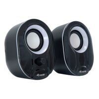 Equip Stereo-2.0-Lautsprecher - 2.0 Kanäle - Kabelgebunden - 3 W - 80 - 20 Hz - 40 Ohm - Schwarz - Weiß