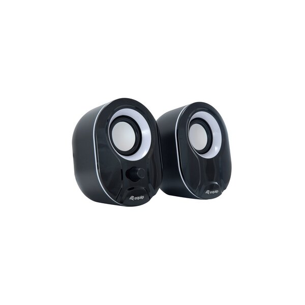 Equip Stereo-2.0-Lautsprecher - 2.0 Kanäle - Kabelgebunden - 3 W - 80 - 20 Hz - 40 Ohm - Schwarz - Weiß