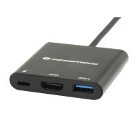 Conceptronic Donn USB-C - HDMI - USB 3.2 Gen 1 (3.1 Gen 1) Type-C - HDMI,USB 3.2 Gen 1 (3.1 Gen 1) Type-A,USB 3.2 Gen 1 (3.1 Gen 1) Type-C - 5000 Mbit/s - Schwarz - 60 W - China