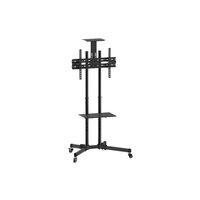 Equip 37"-70" Multifunktions LCD-TV Wagen - 50 kg - 94 cm (37") - 177,8 cm (70") - 600 x 400 mm - Höhenverstellung - Schwarz