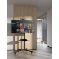 Equip 37"-70" Multifunktions LCD-TV Wagen - 50 kg - 94 cm (37") - 177,8 cm (70") - 600 x 400 mm - Höhenverstellung - Schwarz