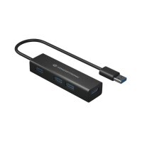 Conceptronic 4-Port-USB 3.0-Hub und OTG-Adapter für USB-C - USB 3.2 Gen 1 (3.1 Gen 1) Type-A - USB 3.2 Gen 1 (3.1 Gen 1) Type-A - 5000 Mbit/s - Schwarz - China - USB
