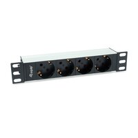 Equip 333311 - Standard - 1U - Horizontal - Aluminium - Schwarz - Silber - 4 AC-Ausgänge